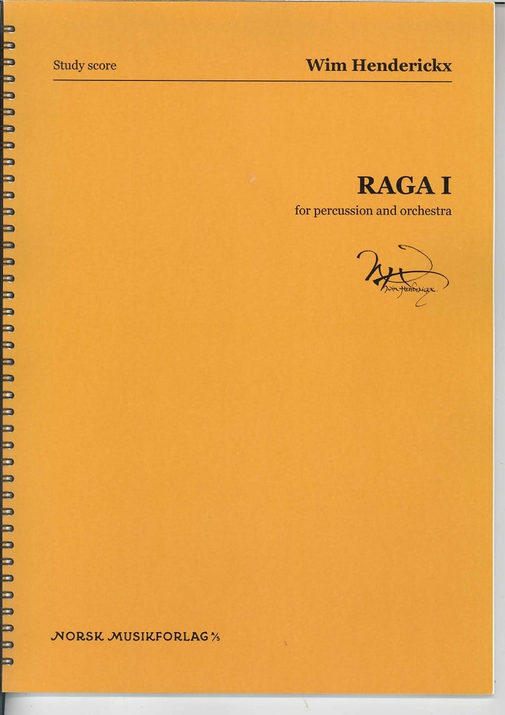 Raga I for Percussion and Orchestra (Study score)