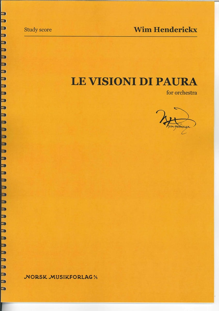 Le Visioni di Paura (Study score)