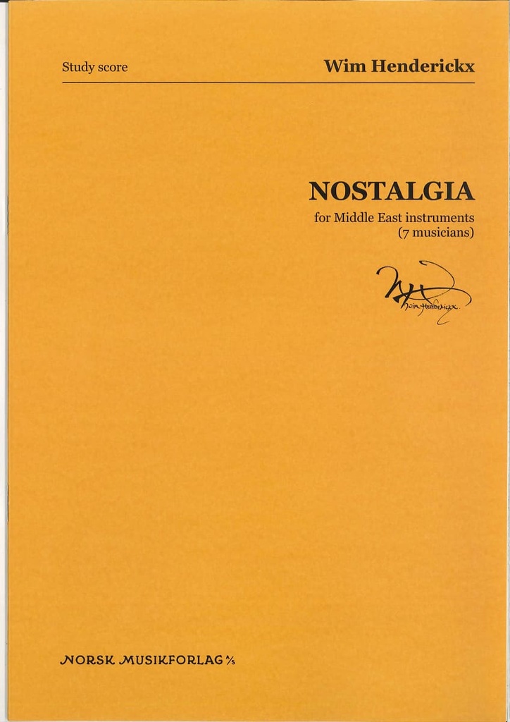 Nostalgia for Middle East instruments (study score)