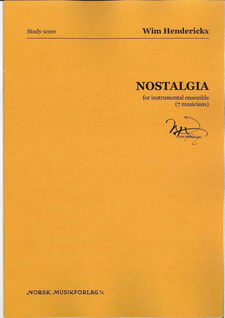 Nostalgia for instrumental ensemble (study score)