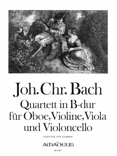 Quartett in B-dur für Oboe, Violine, Viola und Violoncello (Score & parts)