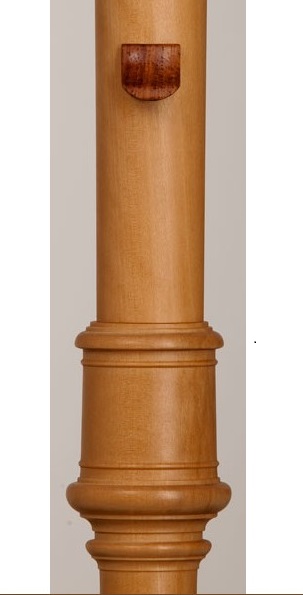 Duimsteun in Palisander hout, zelfklevend voor Tenorblokfluit