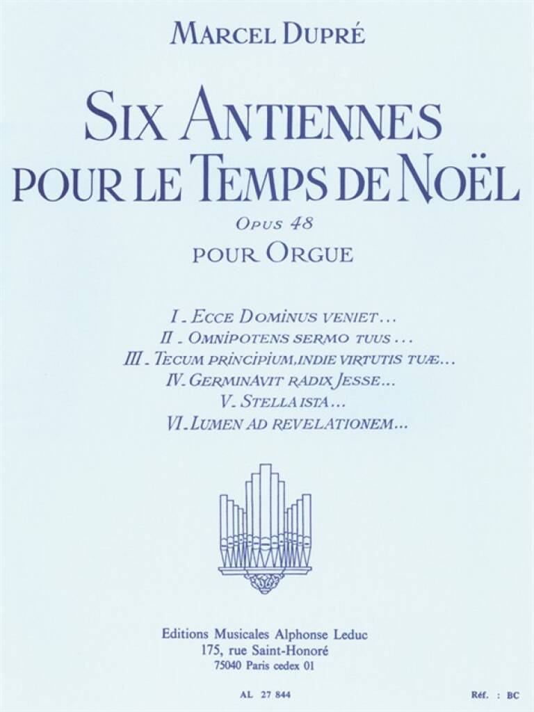 6 Antiennes Pour Le Temps De Noel Op.48