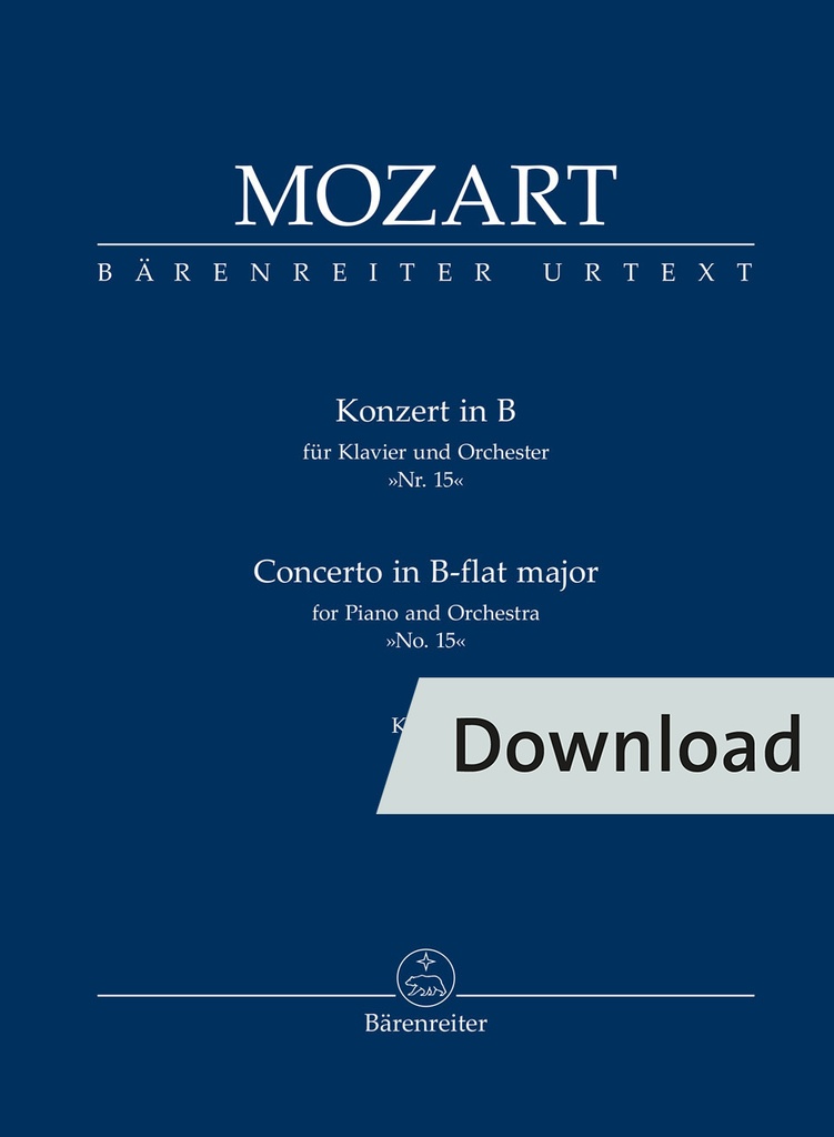 Konzert 15 No. 15 in B-Dur KV 450 (Study score)