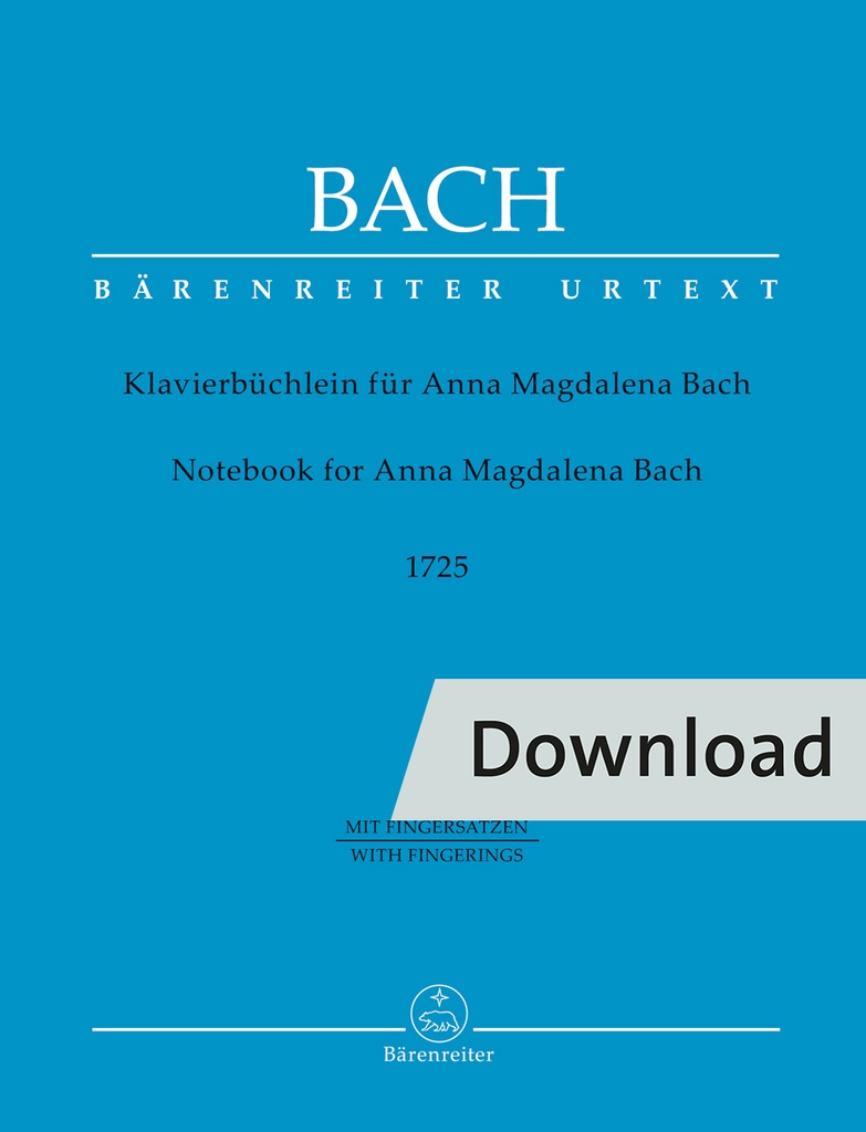 Klavierbüchlein für Anna Magdalena Bach (1725) (mit FS)