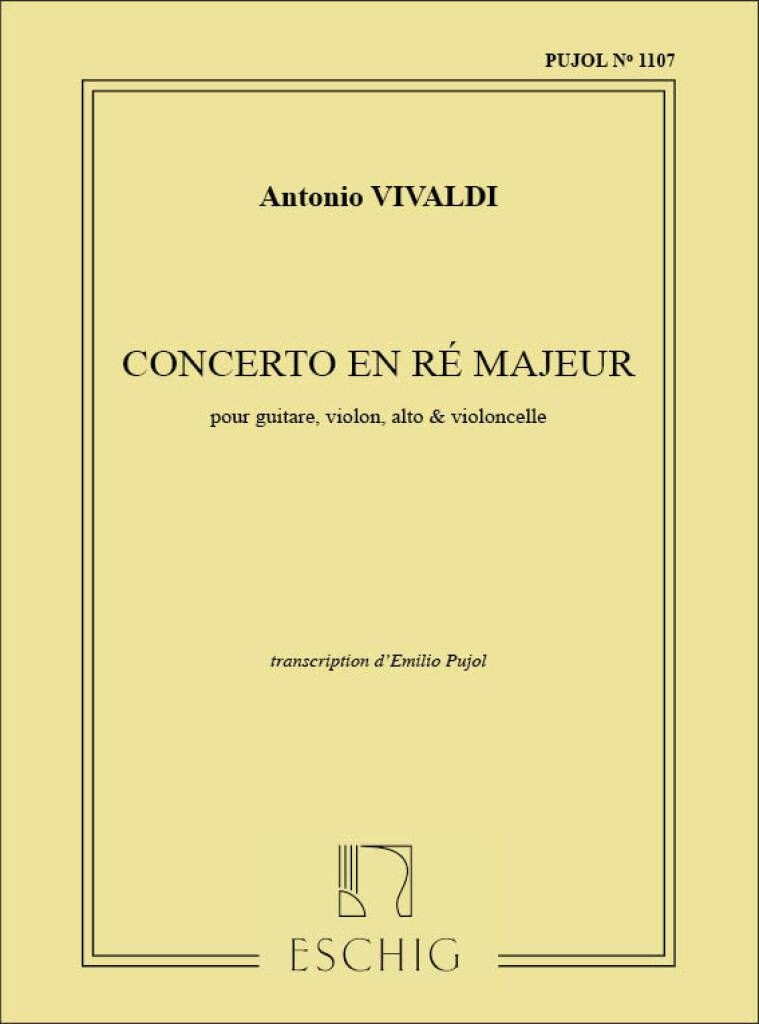 Guitar Concerto in D Major, RV.93 (Score & parts)