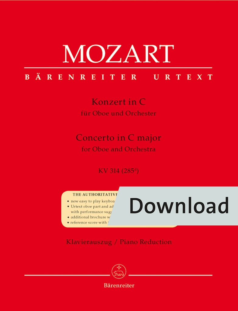 Konzert C-Dur KV 314 (285d) (Piano reduction)