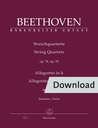 Streichquartette op. 74, 95 / Allegretto in h WoO 210 (Set of parts)