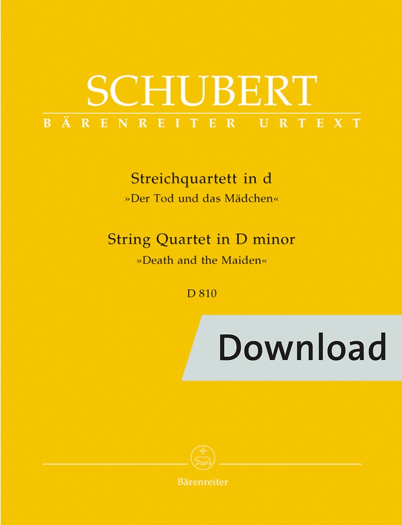 Streichquartett d-Moll D 810 "Der Tod und das Mädchen" (Set of parts)