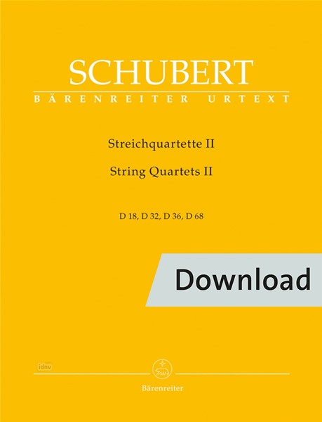 Streichquartette II D 18, 32, 36, 68 (Set of parts)