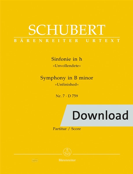 Sinfonie 7 No. 7 in h-Moll D 759 "Unvollendete" (Full score)