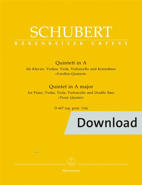 Quintett in A-Dur op. post. 114 D 667 "Forellen-Quintett" (Set of parts)