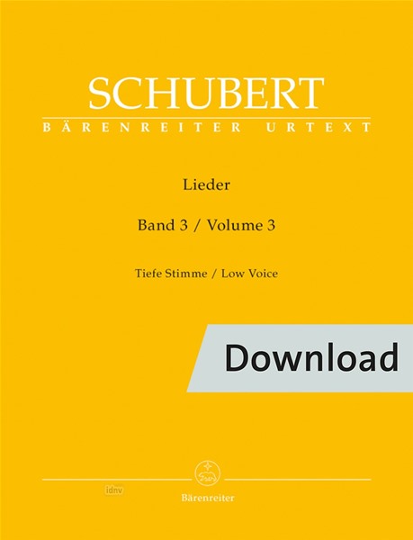 Lieder - Vol. 3 (Low voice)