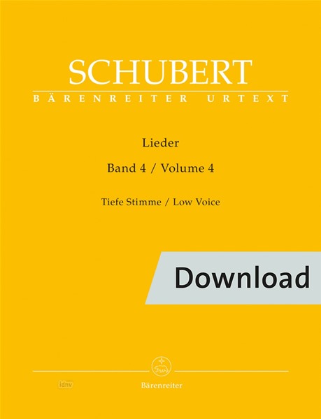 Lieder - Vol. 4 (Low voice)