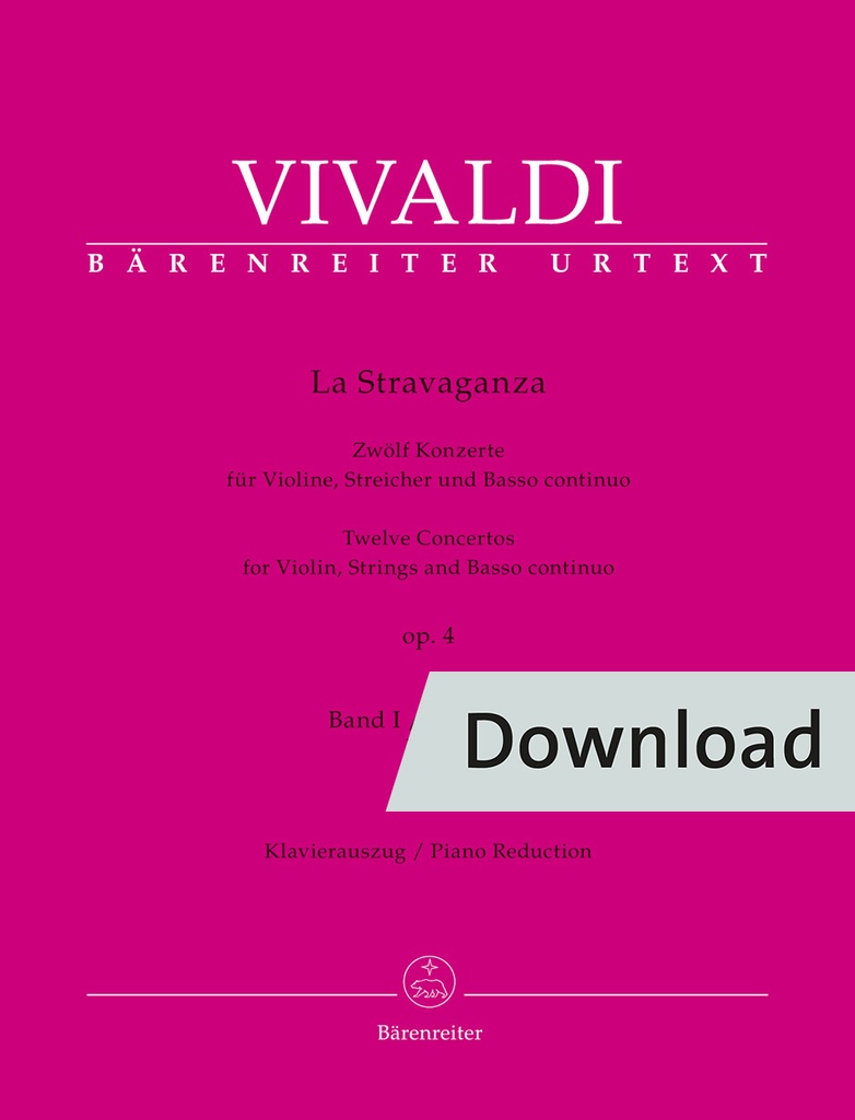 La Stravaganza op. 4 - Vol 1 (Piano reduction)