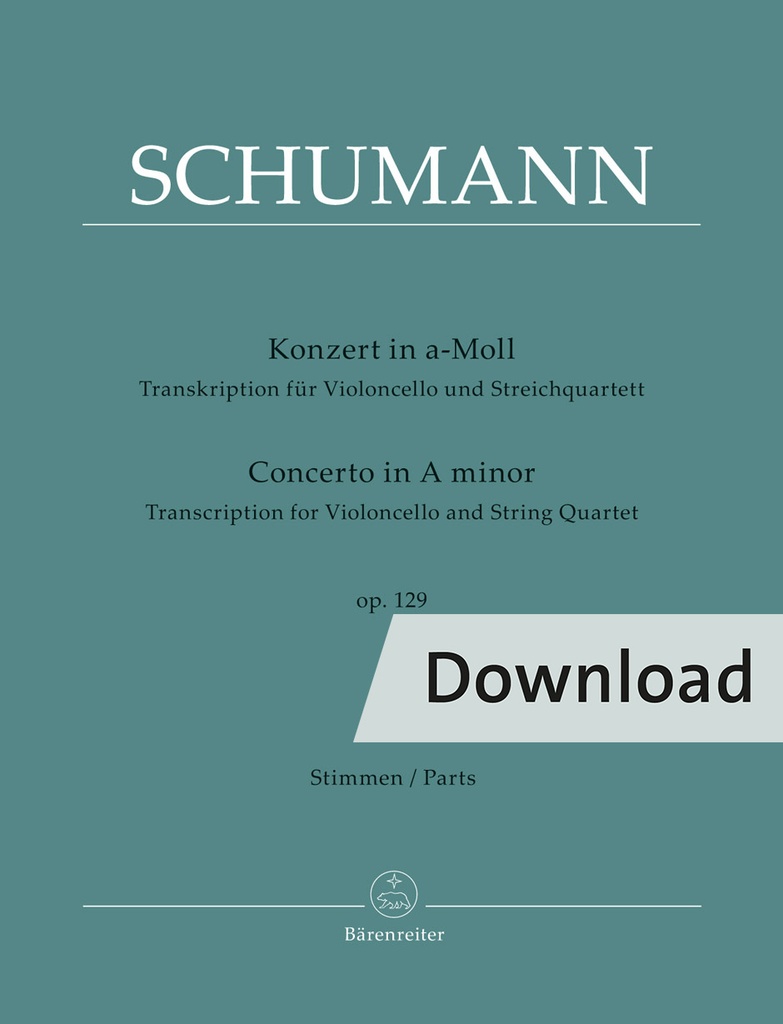 Konzert in a-Moll op. 129 (String quartet set of parts)