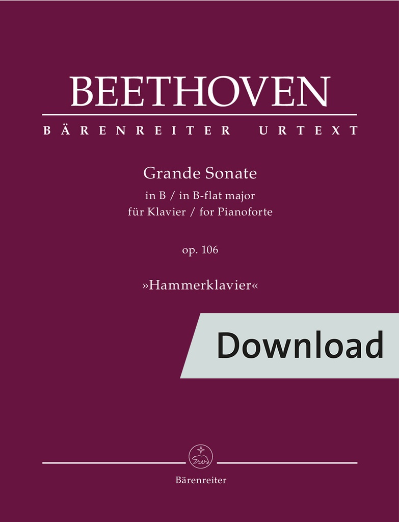 Grande Sonate B-Dur op. 106 "Hammerklavier"