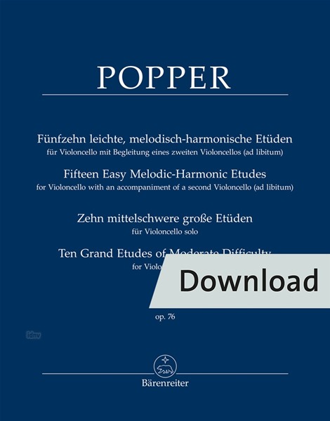 Fünfzehn leichte, melodisch-harmonische Etüden für Violoncello mit Begleitung eines zweiten Violoncellos (ad libitum) / Zehn mittelschwere große Etüden für Violoncello solo op. 76