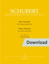 Drei Sonaten op. 137, 1-3 D 384, 385, 408