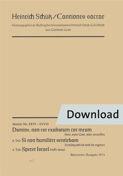 Drei Motetten 26, 27, 28 No. 26, 27, 28 SWV 78, 79, 80