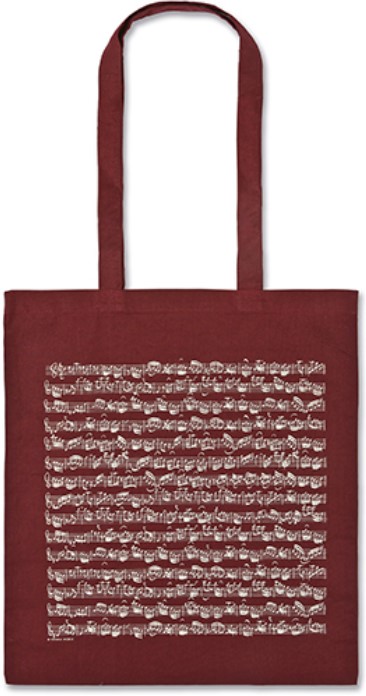 Tote Bag Bordeaux Sheet Music Lang