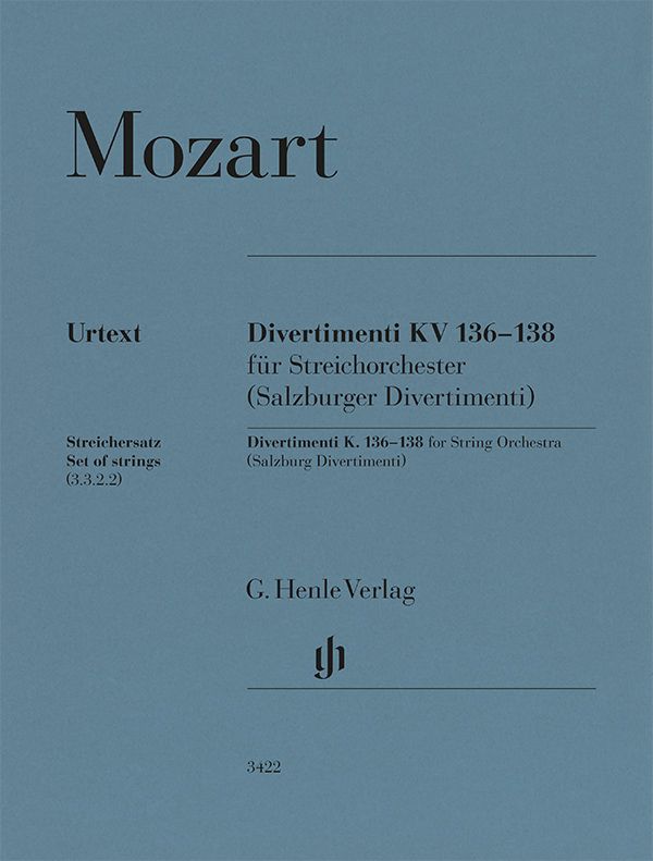 Divertimenti K. 136–138 (Salzburg Divertimenti) (Set of parts)