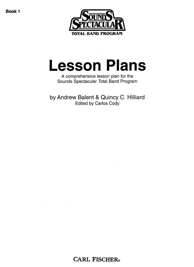 Lesson plans - Book 1