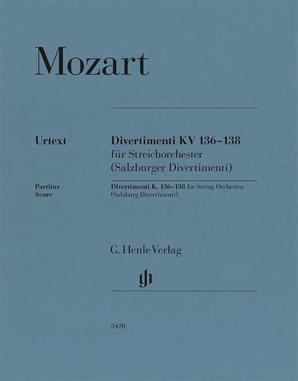 Divertimenti K. 136–138 (Salzburg Divertimenti) (Full score)