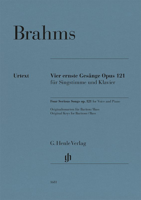 Four serious songs Op. 21 (Low voice)