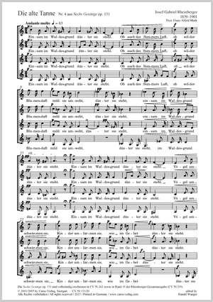 Die alte Tanne, Op.131/2