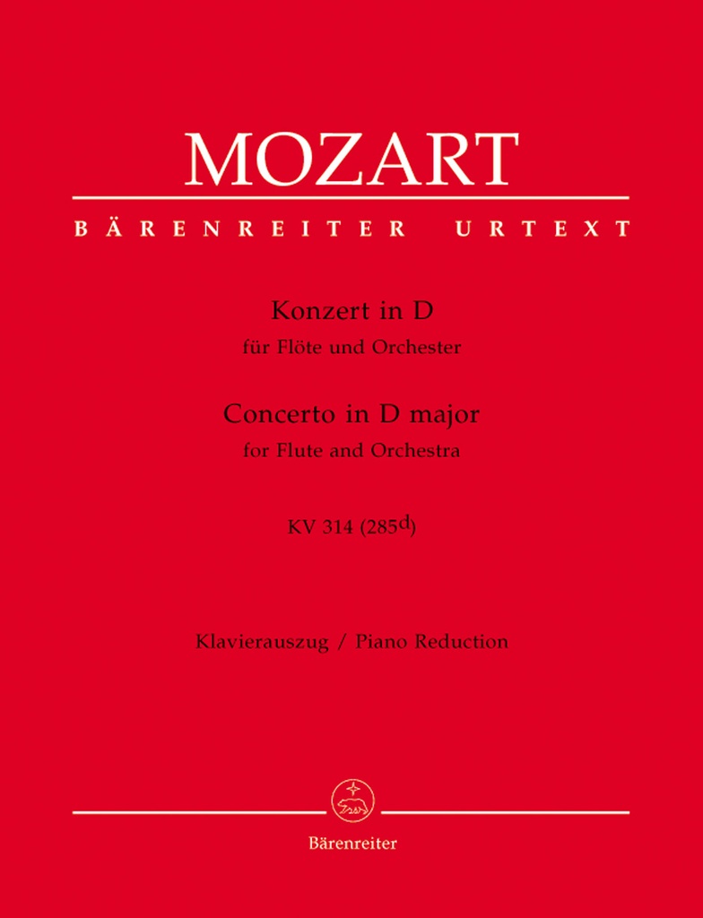 Concerto D major, KV.314 (285d) (Piano reduction)