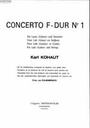 Concerto F-dur - Nr.1 (Partituur)