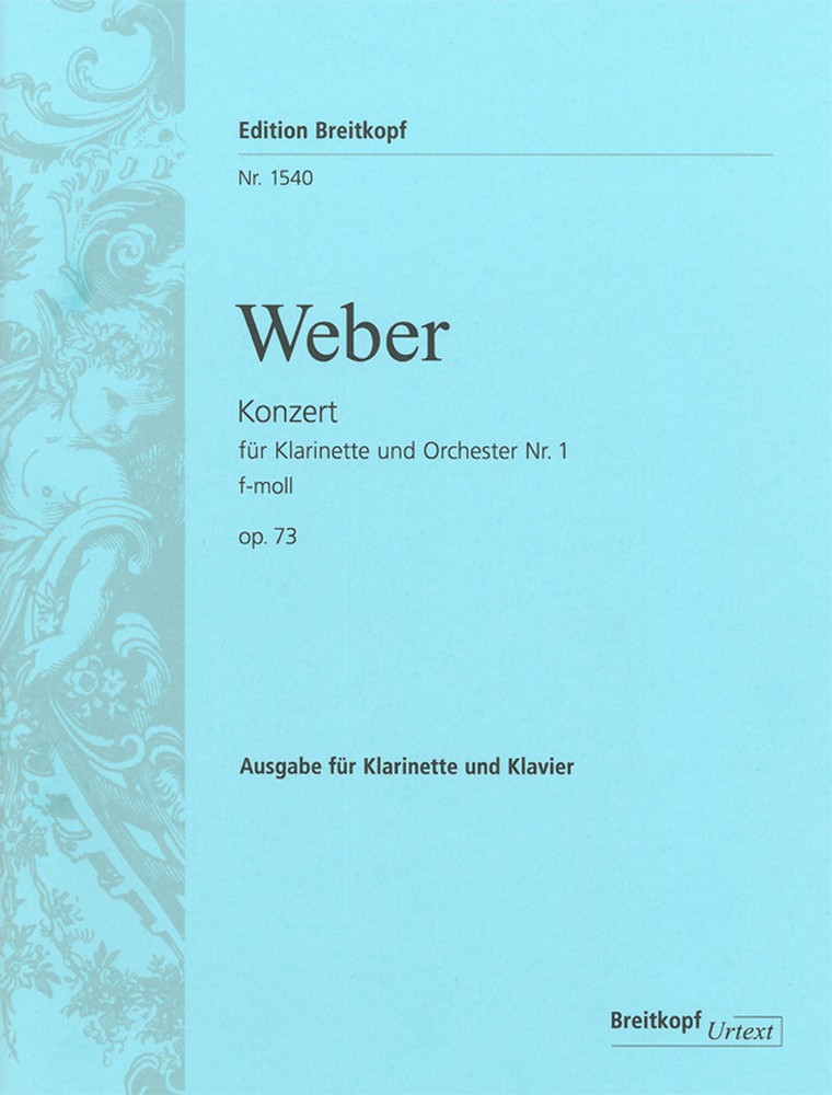 Clarinet Concerto No.1 in F minor, Op.73 (Piano reduction)