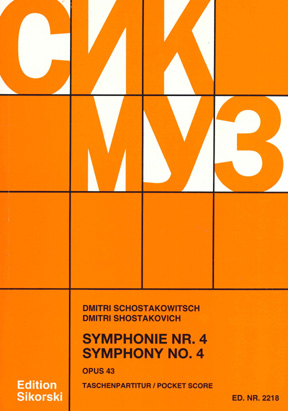 Symphony No.4 in c minor, Op. 43 (Study score)