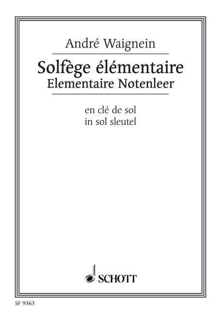 Elementaire notenleer - Solfège élémentaire