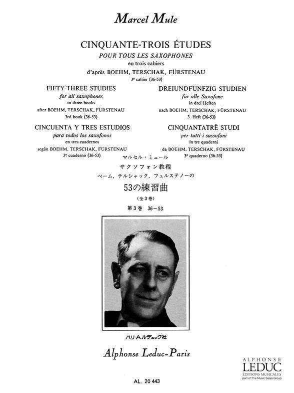 53 Etudes d'après Boehm, Terschack et Furstenau - Vol.3