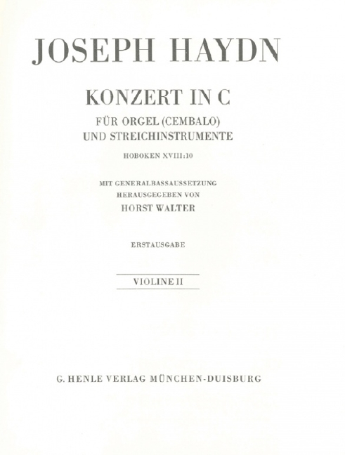 Konzert in C fur Orgel (Violine II)