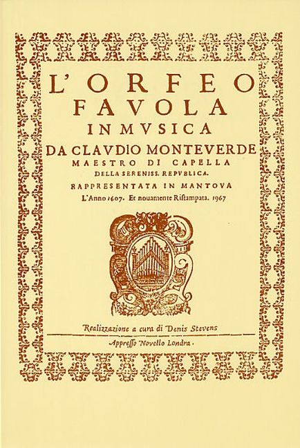 L'orfeo (Vocal score)