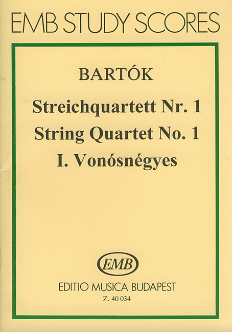 String Quartet No.1, Op.7 (Study score)