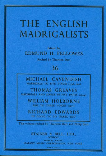 Madrigals by Michael Cavendish, Thomas G