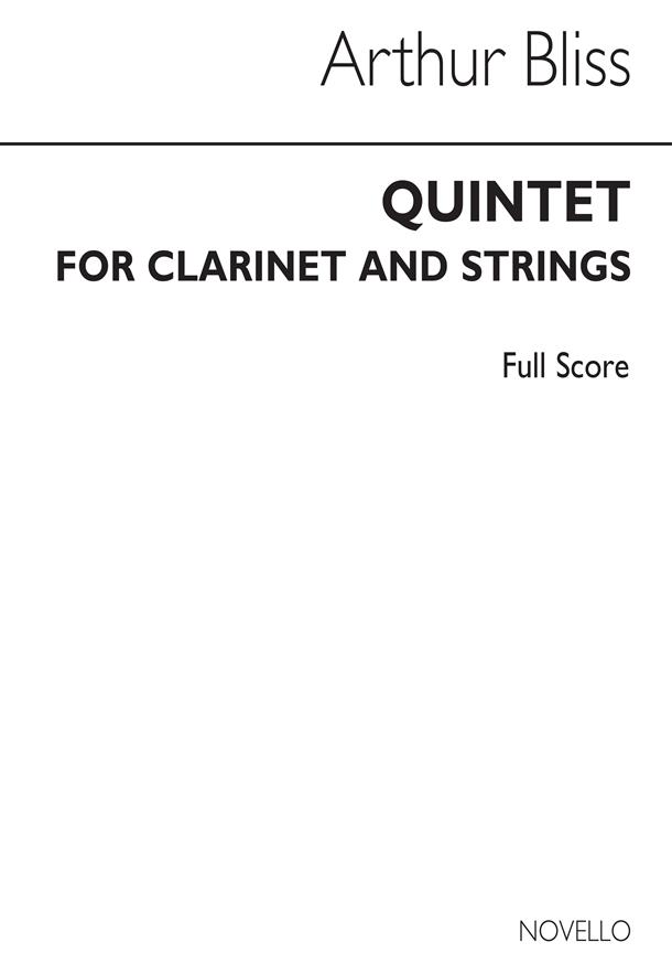 Quintet for clarinet and strings (Study score)