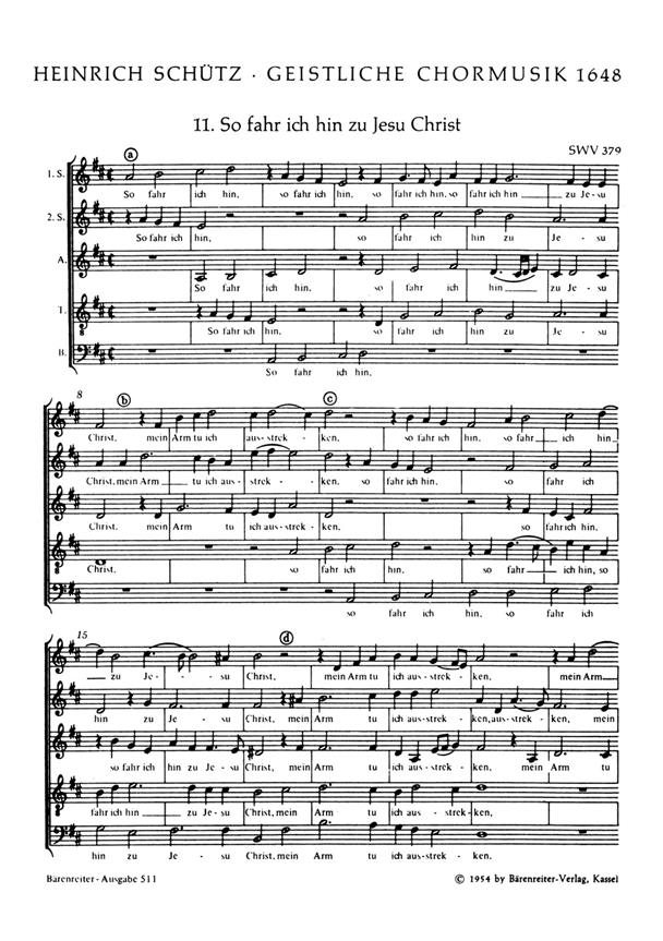 So fahr ich hin zu Jesu Christ, SWV.379