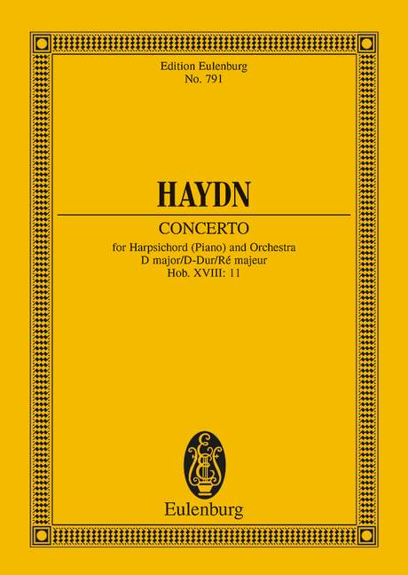 Harpsichord concerto in D (Study score)
