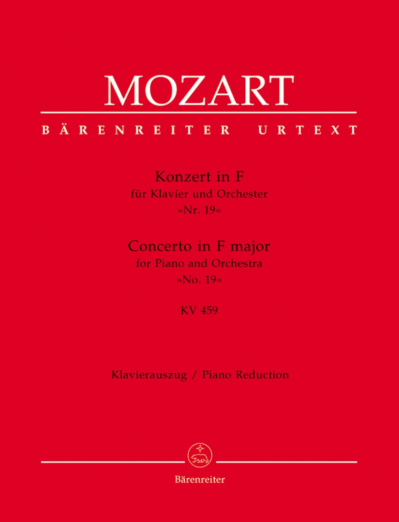 Concerto No.19 F major, KV.459 (Piano reduction)