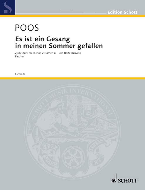 Es ist ein Gesang ... (Partitur)