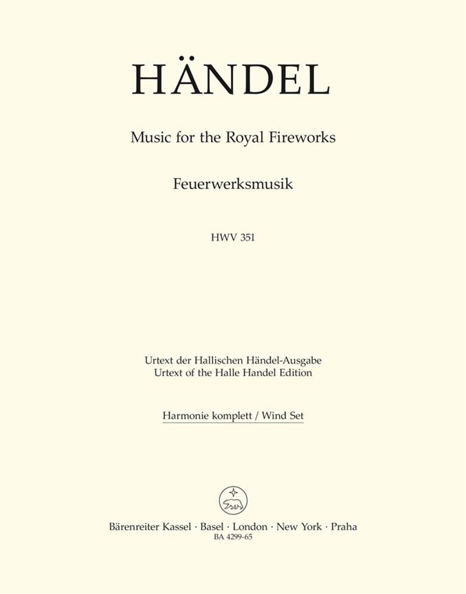 Music for the Royal Fireworks, HWV.351 (Wind parts)