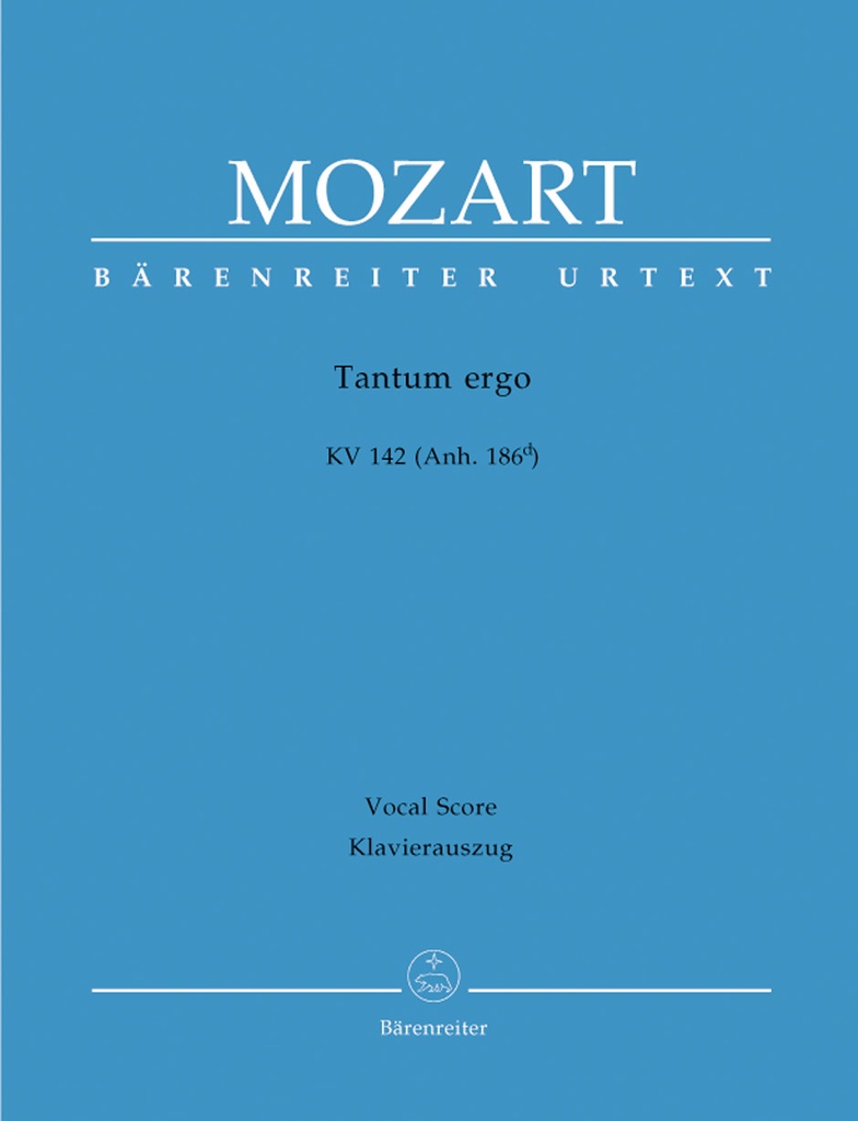 Tantum ergo, KV.142 (Vocal score)