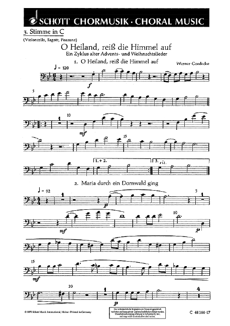 O Heiland (3.Stimme im Bassschl.)