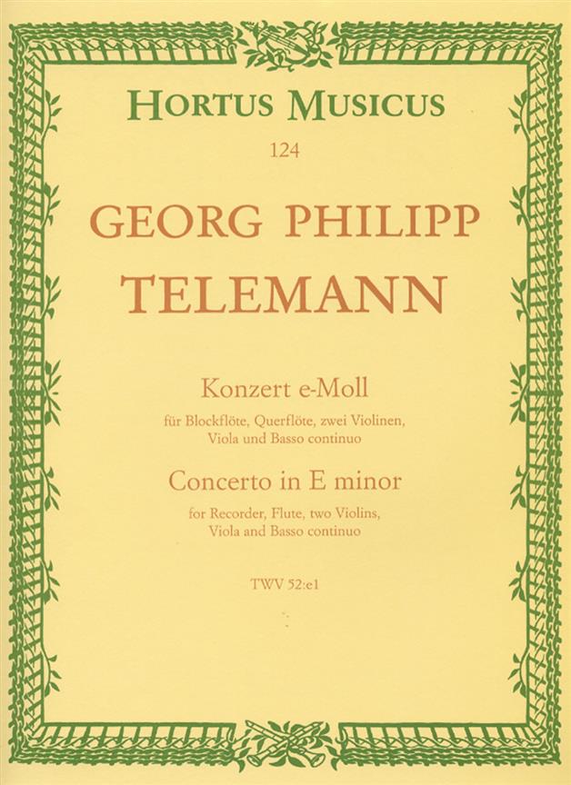 Concerto e minor, TWV.52:e1 (Full score)