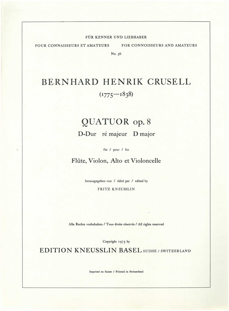 Quartett D-dur, Op.8